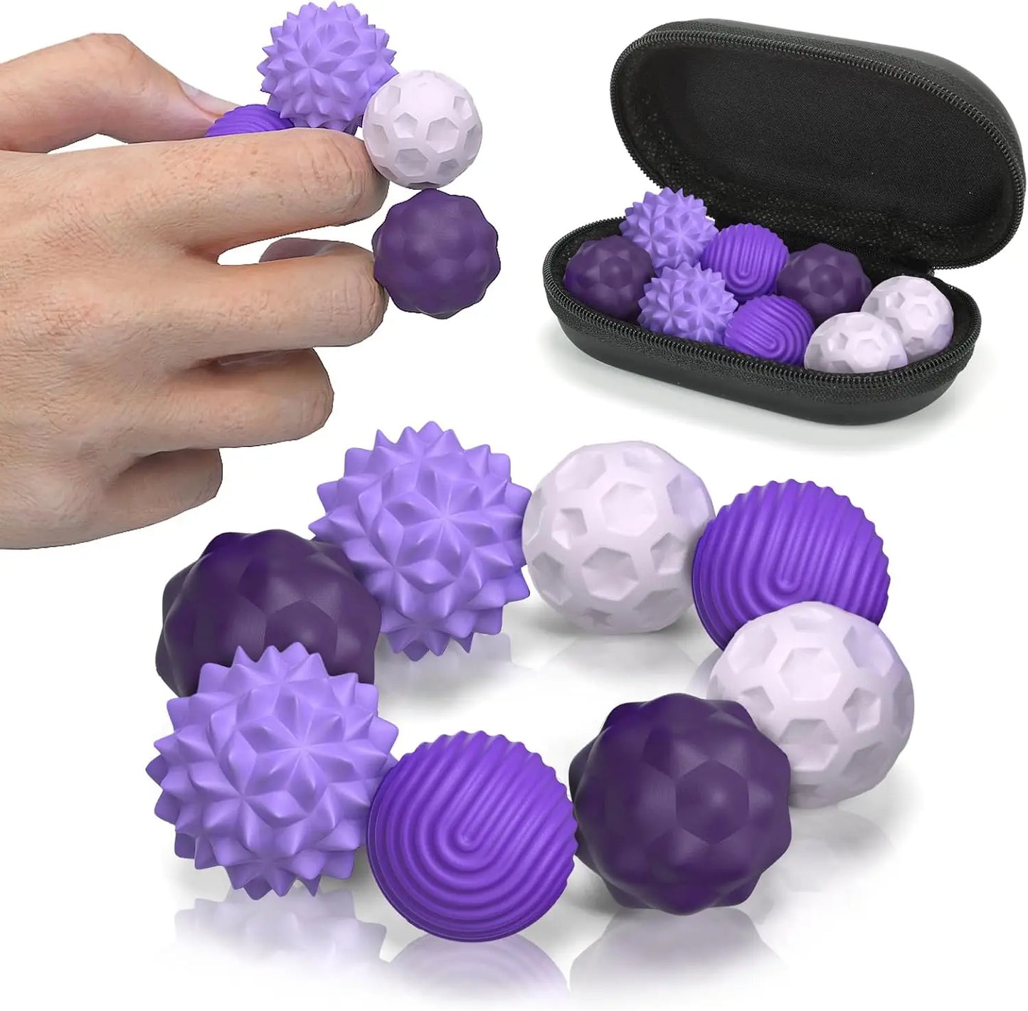 8 PCS Magnetic Sensory Fidget Ball Toy, Attracting Stress Ball with Silicone Shell for Adults and Teens