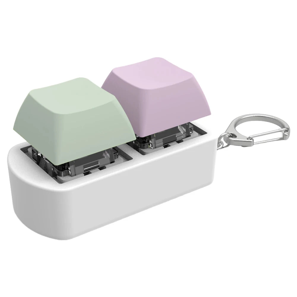 Keyboard Fidget Toy Fidget Clicker 2 Keys Finger Clicker Toys Mechanical Keyboard Fidget Button for Adults Anxiety Decompression