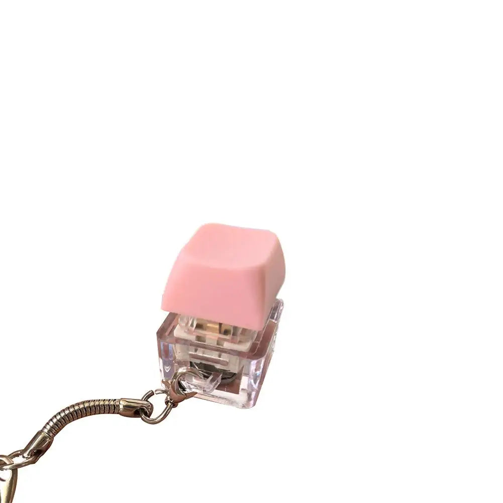 Keyboard Key Fidget Toy Colorful Keychain Keycap Stress Relief Toy For Children Adults Gifts Finger Button Anti-stress Toys