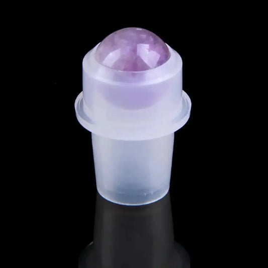 Wholesale Jade Roller Ball Bottle Natural Semi-precious Stone 10ml Essential Oil Perfume Roll On Bottle with Crystal Balls