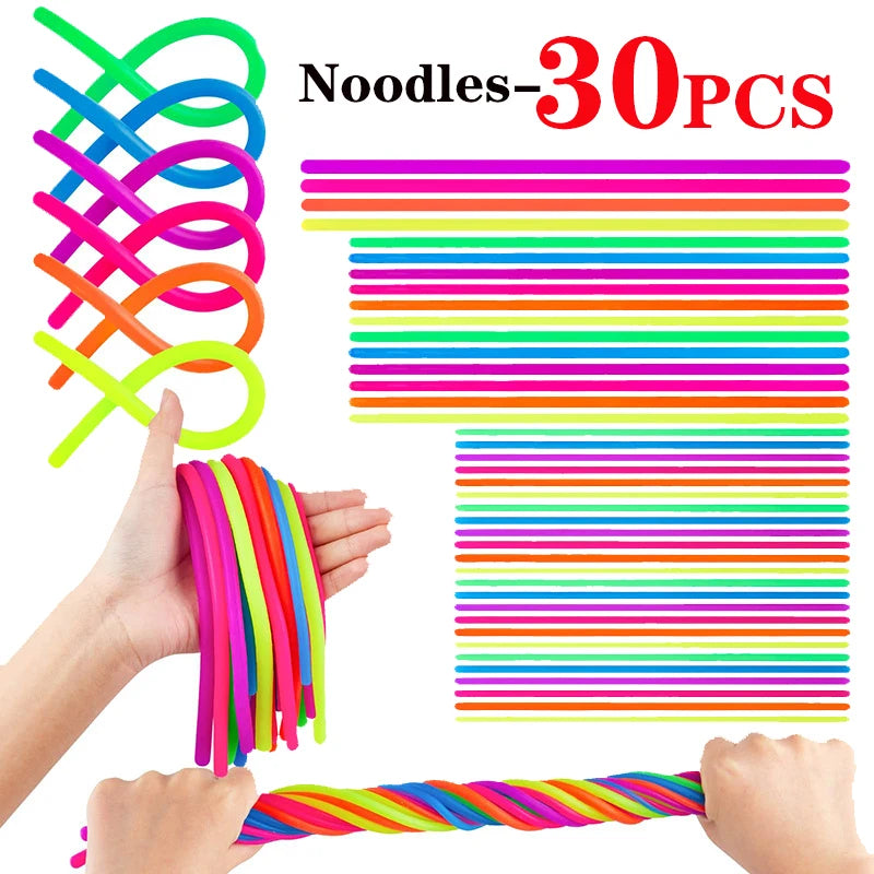 5/30PCS Funny Stretch Sensory Toys Unicorn Caterpillar Dinosaur Alpaca Kawaii Fidget Toys Stress Relief Gifts for Children Adult