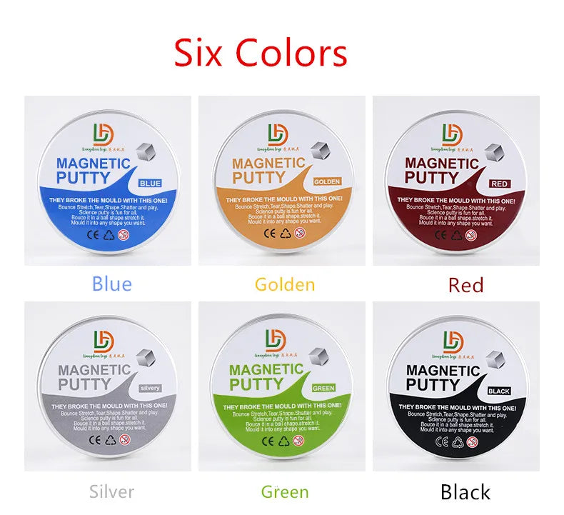 Highlight Toys Magnetic Slime Putty, Soft Magic Slime Hand Therapy Putty Fidget Game Stress Relief Thinking Educational Toy