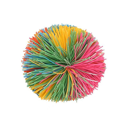 Rainbow Stress Balls for Kids & Adults - Colorful Stretchy String Sensory Fidget Toys for Anxiety Relief and Play