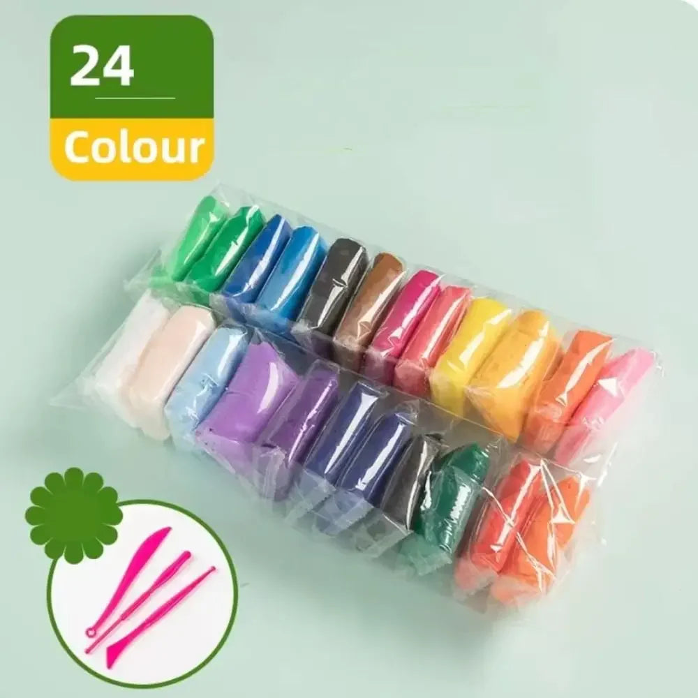 New 24/32 Colors High Quality Polymer Clay Blocks DIY with Tools Oven Bake Clay Colorful Lightweight Molding Plasticine Gift