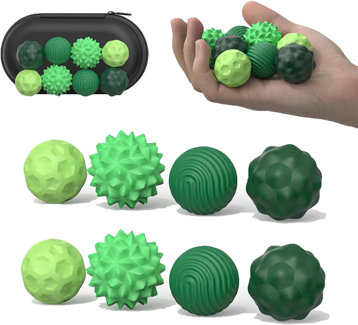8 PCS Magnetic Sensory Fidget Ball Toy, Attracting Stress Ball with Silicone Shell for Adults and Teens
