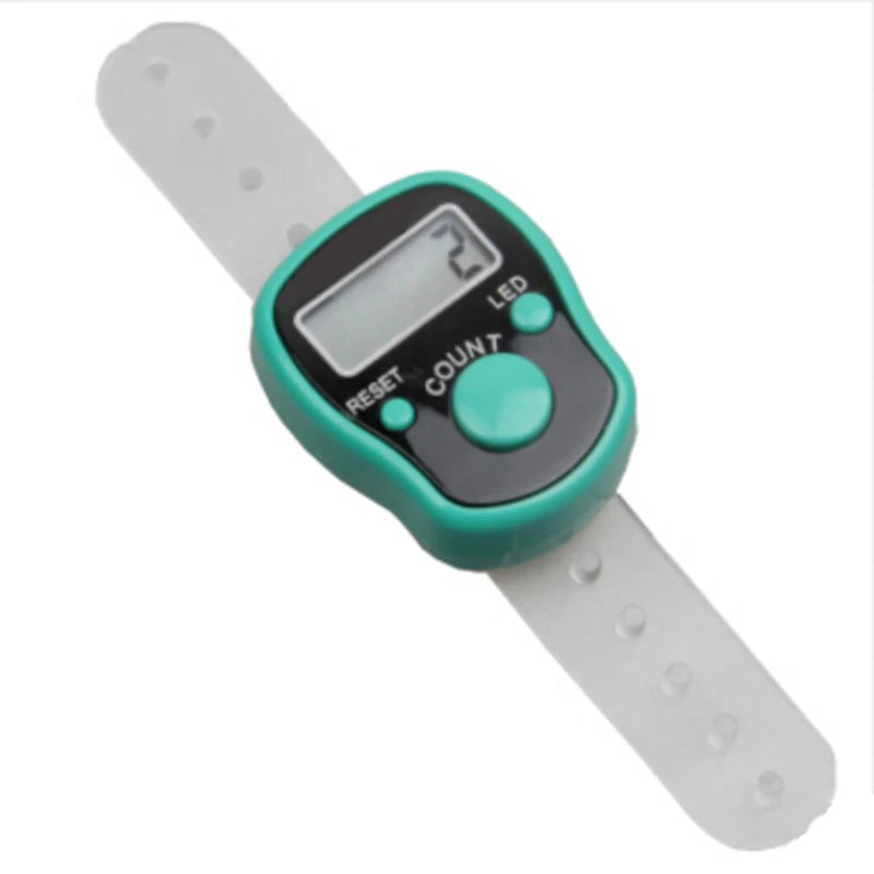 Digital Tally Finger Counter with Led, Colorful Tasbeeh Tasbih 5-Digits Counter Clickers with Led Light, Carry Ring,