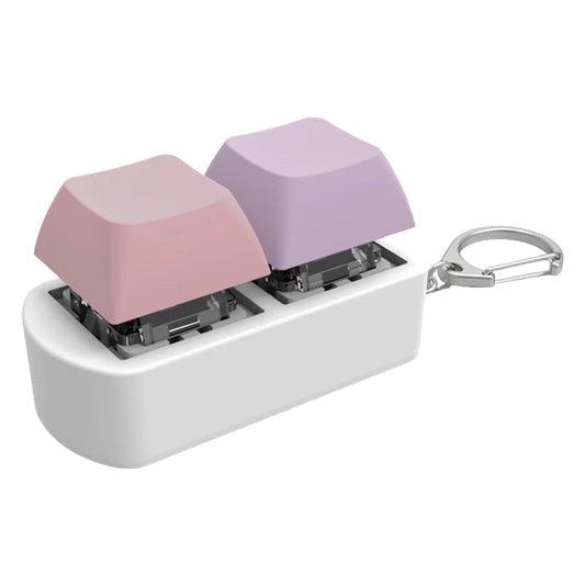 Keyboard Fidget Toy Fidget Clicker 2 Keys Finger Clicker Toys Mechanical Keyboard Fidget Button for Adults Anxiety Decompression