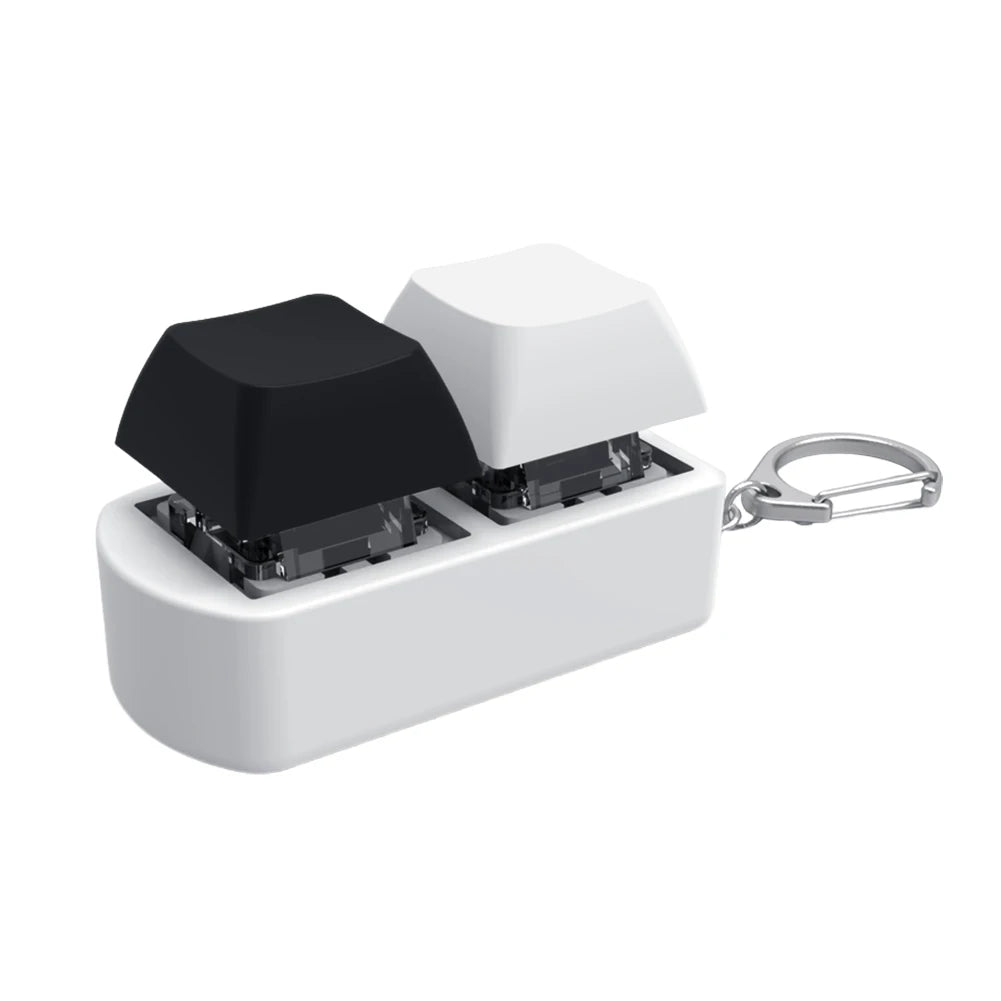 Keyboard Fidget Toy Fidget Clicker 2 Keys Finger Clicker Toys Mechanical Keyboard Fidget Button for Adults Anxiety Decompression