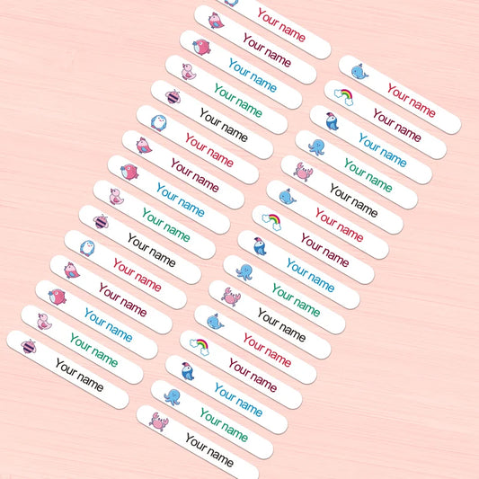 Custom Name Labels for Kids' Supplies - Personalized Waterproof Stickers for Bottles, Mugs & School Items for School Supplies – Comfort‑First Design | Sensory Style