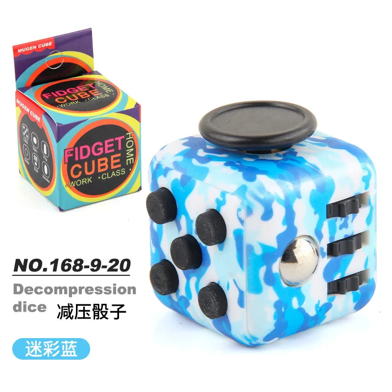 Solid Color Fidget Decompression Dice for Release Stress Autism Anxiety Relieve Adult Kids Stress Relief Anti-Stress Fingertip