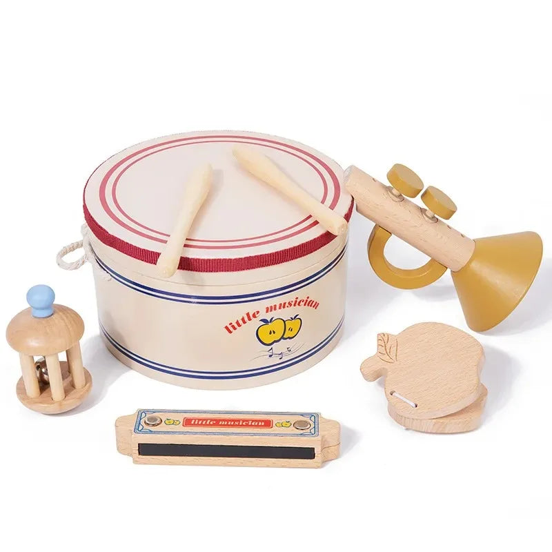 Wooden Xylophone Drum Set For Toddlers,Montessori Baby Musical Instruments Toys, Drum Set Percussion Instruments Musical Toys – Quick Setup | Sensory Regulation Station