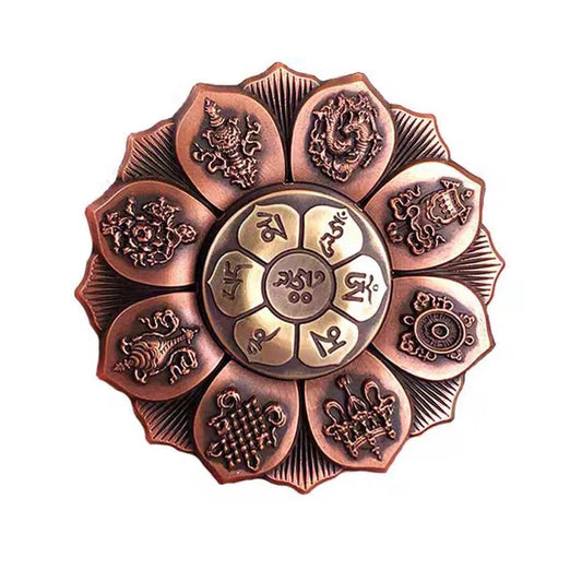 Zen Buddha Fidget Spinner Metal Lotus Wheel Fingertip Gyro Decompression Cool Gadgets ADHD And Anxiety Toys Kids Adults – From Red to Yellow: Safe Body Pressure | Deep Pressure & Downshift