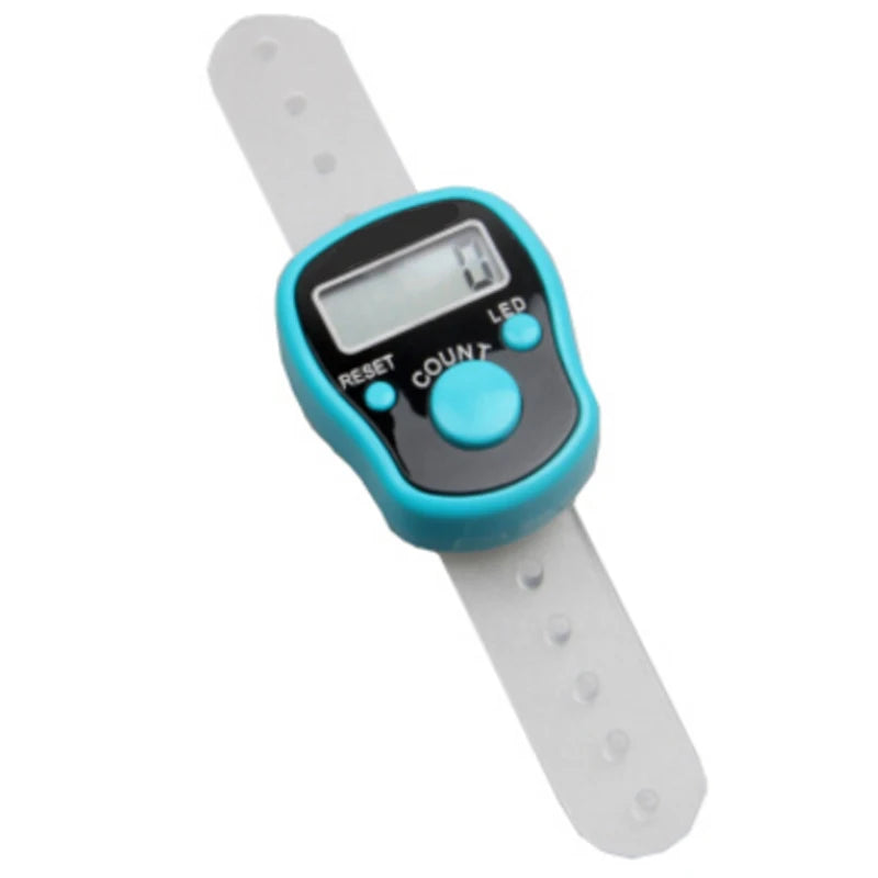 Digital Tally Finger Counter with Led, Colorful Tasbeeh Tasbih 5-Digits Counter Clickers with Led Light, Carry Ring,