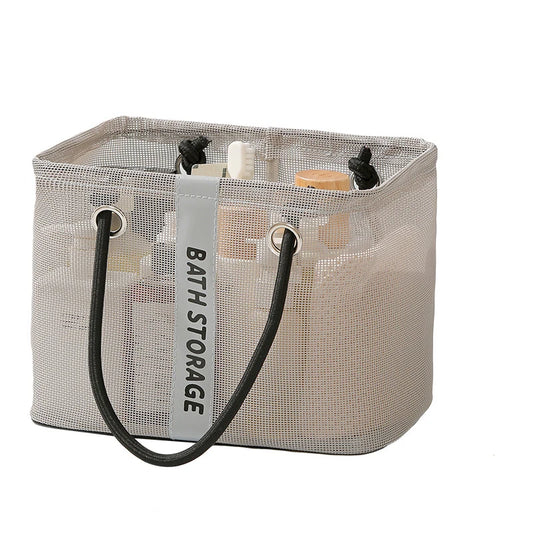 Collapsible Mesh Drain Basket 2in1 Travel Toiletry Swimming Organizer Large Portable Carry Handle Eco Friendly Storage