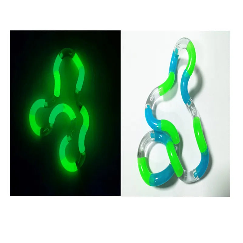 Deformable Rope Fidget Toy Deformation Rope Knot Pressure Stress Relief Toys Rrainbow Color Anti Stress Deformable Rope