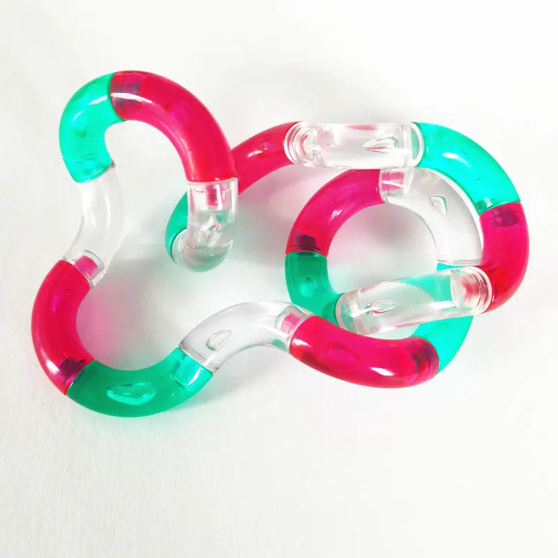 Deformable Rope Fidget Toy Deformation Rope Knot Pressure Stress Relief Toys Rrainbow Color Anti Stress Deformable Rope