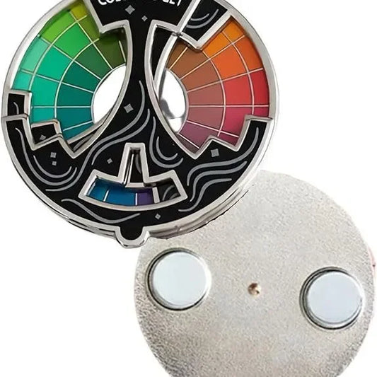 Color Wheel Fidget Enamel Pin Rotating Spinner Brooch Creative Metal Accessory for Stress Relief Art Lovers Backpack Jacket