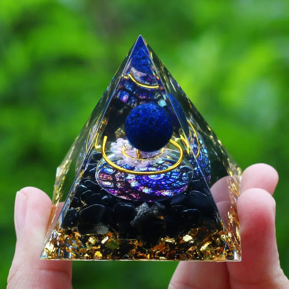 Natural Crystals Tiger Eye Tree of Life Orgonite Pyramid Healing Energy Reiki Chakra Multiplier Amethyst Meditation Lucky Stone