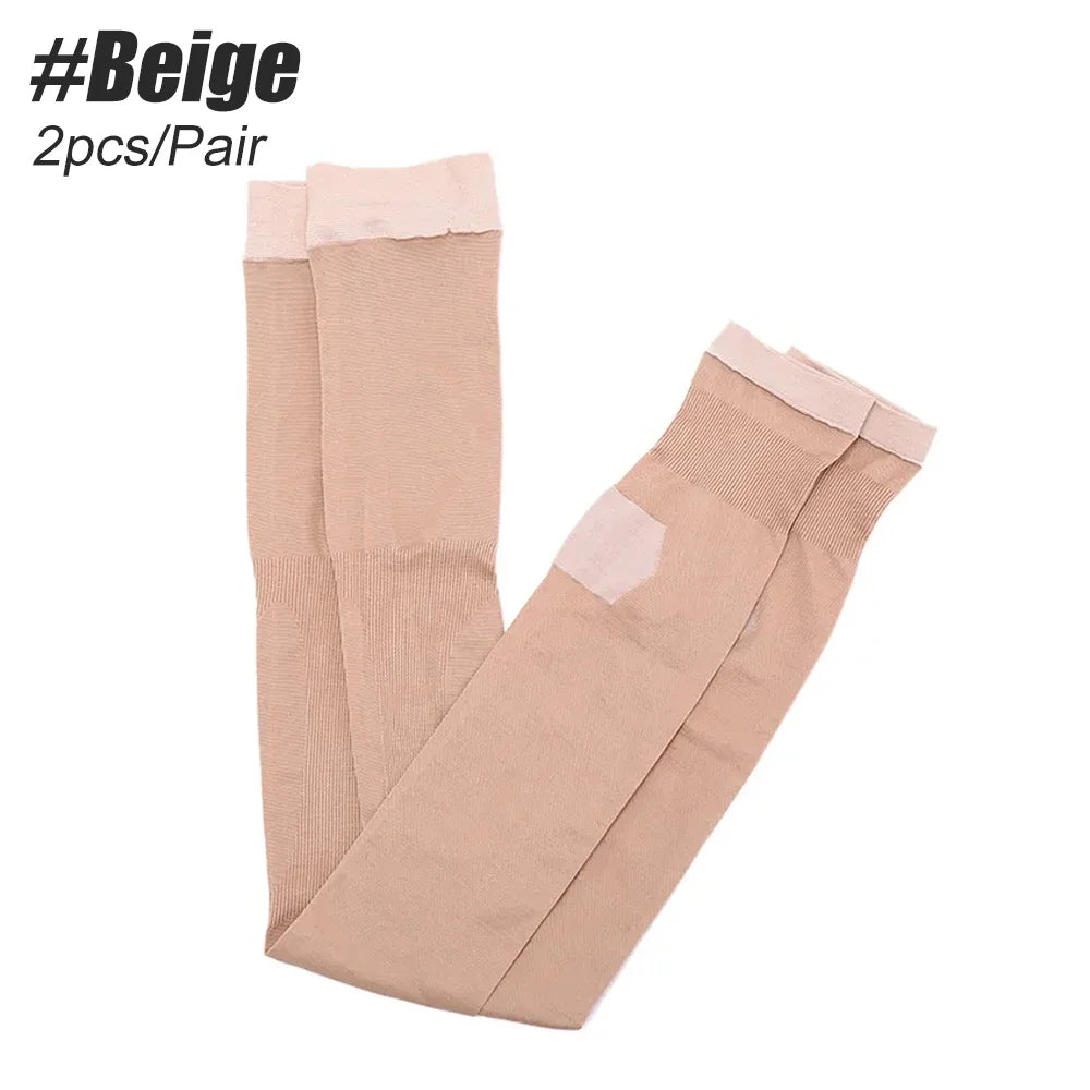 1 Pair Knee Support Leg Brace 420D Women Compression Socks, Slim Sleeping Leg Warmer Burn Fat Thin Stockings