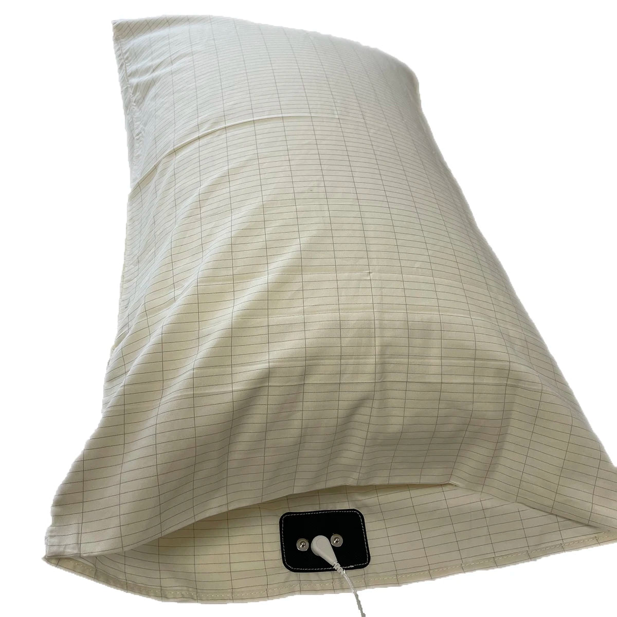 Earthed Silver Fiber Pillowcase with Earthing Cord Radiation-proof Kits Grounding Health EMF Protection for Better Sleep