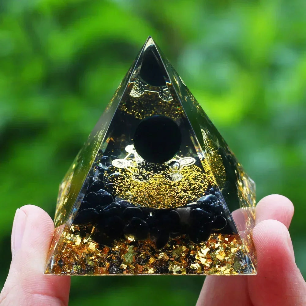 Natural Crystals Tiger Eye Tree of Life Orgonite Pyramid Healing Energy Reiki Chakra Multiplier Amethyst Meditation Lucky Stone
