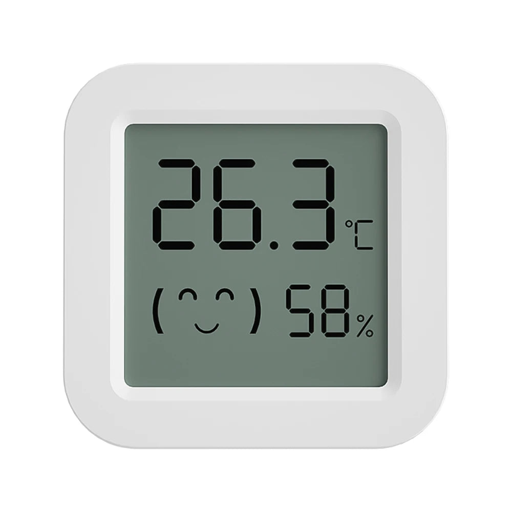 Household Thermo-hygrometer LCD Digital Display Temperature Humidity Smiley Face Model Thermometer Digital Display Work with APP