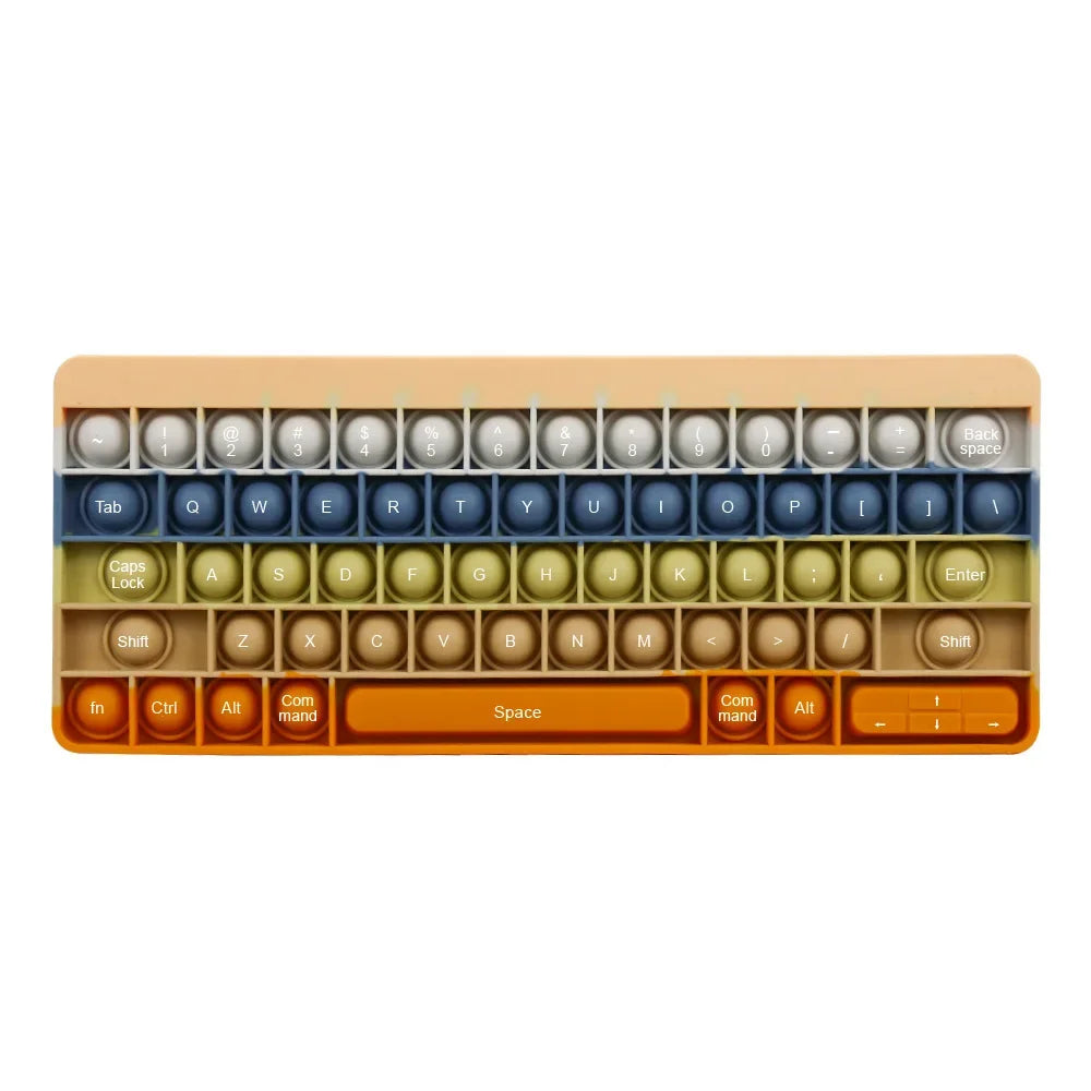 Rainbow Keyboard Pop Push Bubble Fidget Toys Multi-Color Keyboard Toy For Children Desktop Antistress Toys – Fidget for Focus & Joy | Pocket Play Regulation