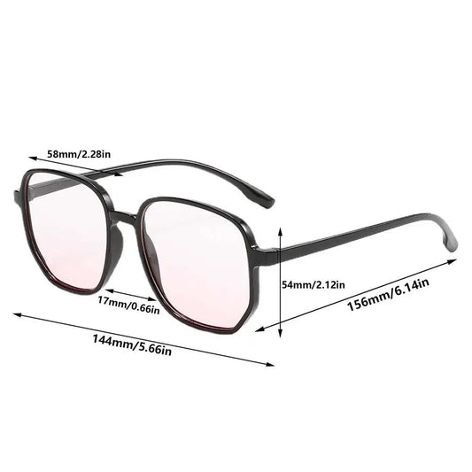 Powder Blusher Glasses Korean Oversized Gradual Pink Sunglasses Fashion Computer Goggle Women's Gift Blue Light Blocking Glasses – Play‑Based Regulation | Joyful Sensory Exploration